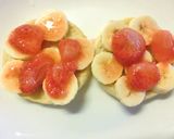 トロっと生チョコ⋆苺バナナトースト作り方4写真