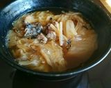サバ水煮缶と白菜の煮込み汁作り方5写真