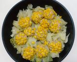 キャベツ蒸し器のお花とうもろこし焼売作り方3写真