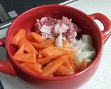 さっぱり♪豚肉と人参のぽん酢煮作り方1写真