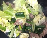 焼肉のたれで！葉玉ねぎと豚肉のピリ辛炒め作り方3写真