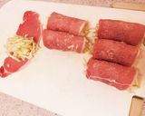 豚薄切り肉の千切りキャベツ巻き巻き作り方2写真