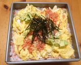 ひな祭り*お酢不使用！菱餅風押しごはん♪作り方4写真
