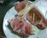 簡単☆ヘルシー蒸し豚肉の梅肉巻き作り方4写真