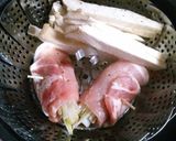 簡単☆ヘルシー蒸し豚肉の梅肉巻き作り方5写真