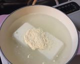崩し豆腐のかき玉ゴマ味噌スープ作り方2写真