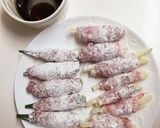 肉巻き照り焼きのチーズ&トマトソース作り方2写真