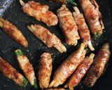 肉巻き照り焼きのチーズ&トマトソース作り方6写真