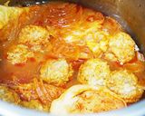 キャベツとミートボールのトマト煮込み♡作り方4写真