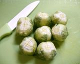 簡単！芽キャベツの生ハム巻き作り方1写真