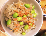 【超簡単】桜エビと枝豆で彩り♡舞茸ごはん作り方4写真