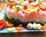 簡単！ひなまつり、ちらし寿司ケーキ風作り方10写真