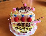 ひな祭りケーキ ミッキー ミニー作り方5写真