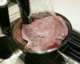 熟成!!　牛モモ肉ステーキ　六甲牛作り方2写真