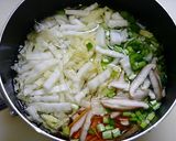 節約！キャベツの芯とニラの茎餃子スープ作り方1写真