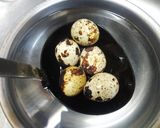 うずら卵の半熟作り方1写真