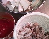 イカゲソとエリンギのトマト炒め作り方1写真