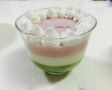 簡単！おいしい！甘さ控えめ菱餅風ムース作り方10写真