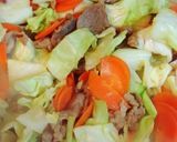 キャベツと豚こまの味噌マヨ炒め♪作り方10写真