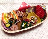 小学生 2段 お星とお花の弁当作り方2写真
