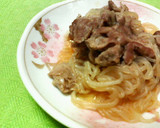 豚薄切り肉としらたきで♡中華豆板醤炒め♡作り方5写真