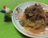 豚薄切り肉としらたきで♡中華豆板醤炒め♡作り方4写真