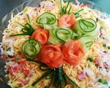 ひな祭り！お酢なし三色のケーキ風ご飯♪作り方8写真