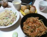 玉葱とベーコンキノコの塩麹パスタ作り方6写真