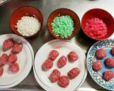 雛祭りに☆三色団子風もち米焼売作り方3写真