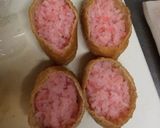 ひな祭り★ピンクご飯でいなり寿司雛♡作り方3写真
