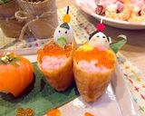 ひな祭り★ピンクご飯でいなり寿司雛♡作り方7写真