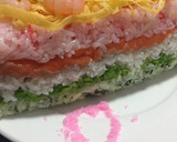 押し寿司風！５層ちらし寿司ケーキ作り方10写真