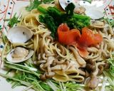 はまぐりと菜の花のスパゲッティ作り方8写真