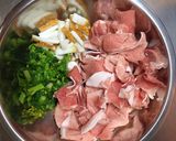 菜の花と豚肉のかき揚げ作り方1写真