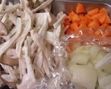 きのこ・鶏肉とアーモンドのホワイトソース作り方3写真
