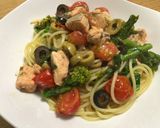 サーモンと菜の花のバジル風味パスタ作り方10写真