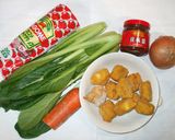 唐揚げ♪簡単リメイク豆板醤ケチャップ炒め作り方1写真