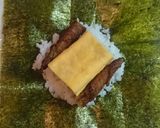 簡単キャラ弁☆スマイル卵焼きおにぎらず★作り方3写真