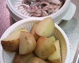 イカゲソとポテトのカレー粉炒め作り方2写真