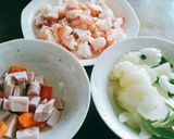 エビと魚肉ソーセージのサラダ作り方3写真
