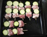 豚バラ肉とズッキーニの串焼き作り方1写真