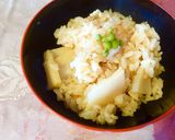かまどで炊く春の炊き込み 筍ご飯作り方4写真