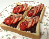 スライス生チョコでイチゴチョコトースト作り方3写真