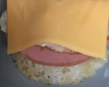 チーズ月見ライスバーガー作り方10写真