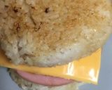チーズ月見ライスバーガー作り方11写真