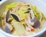 コラーゲンたっぷりキャベツを食べる豚汁作り方5写真