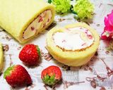 手軽で美味しい♡苺のミルキーロールケーキ作り方16写真