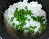 艶々シワなしグリンピースと生姜のご飯作り方6写真