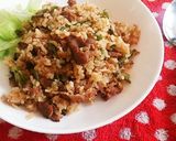 早い！味付牛カルビでお手軽チャーハン作り方4写真