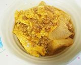 大根と豚ひきのふんわりたまご丼作り方6写真